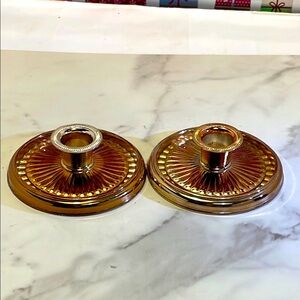 Elegant Gold and Silver Candle Holders